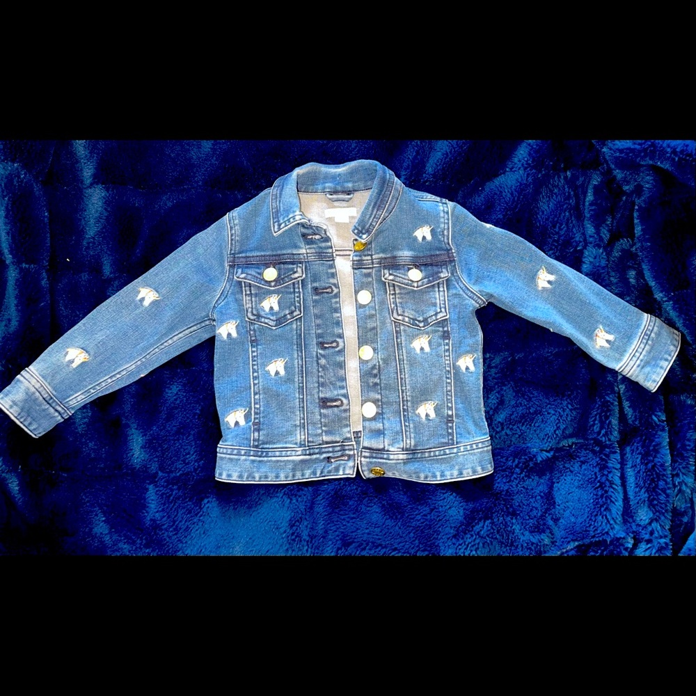 COPY - J. Crew Crewcuts Denim Button Down Unicorn Jacket